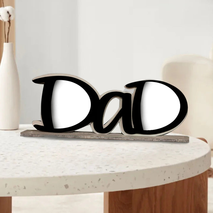 Customizable Father's Day photo frame, clear design, a heartfelt gift and decorative piece for home.