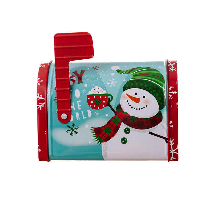 Durable metal Christmas gift box tin, festive design, perfect for holiday candies
