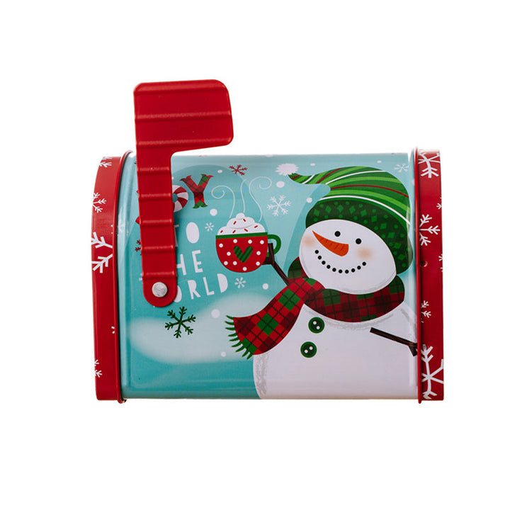 Durable metal Christmas gift box tin, festive design, perfect for holiday candies