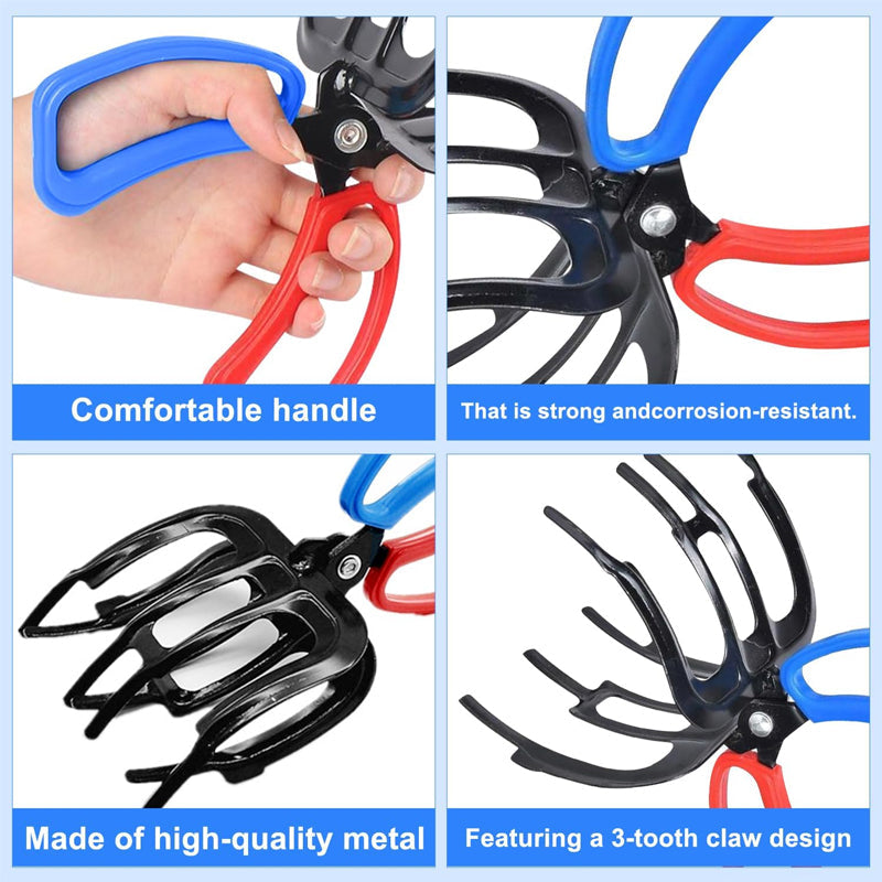 Outdoor fishing gear: blue-handled ultimate pliers and gripper for various fishing needs