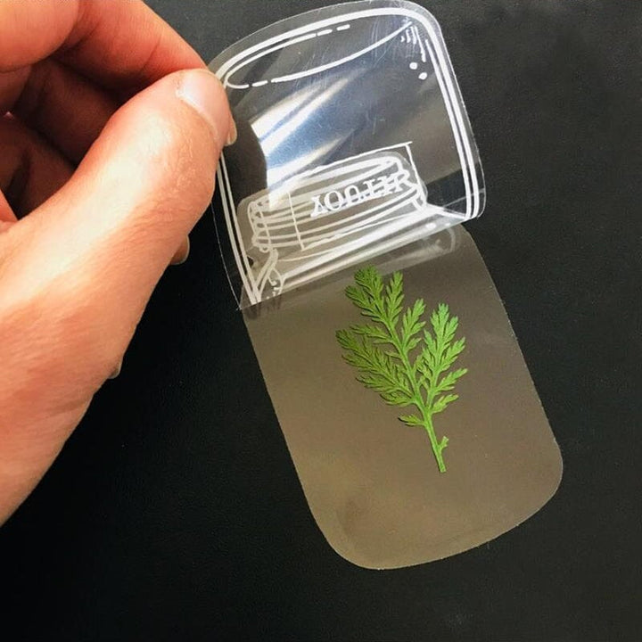 Handmade botanical transparent bookmarks, elegant floral design for book lovers