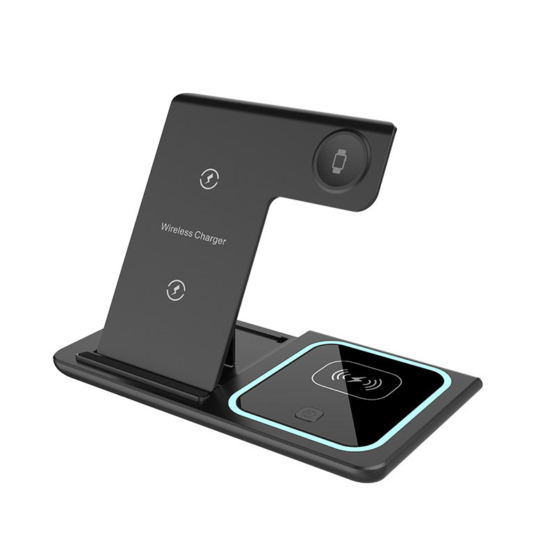Ergonomic 3-in-1 wireless charging station, designed for convenience and clutter-free charging