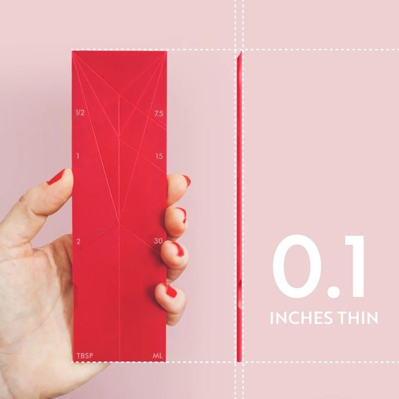 Compact space-saving measuring spoons, ideal kitchen gadgets for precise cooking.