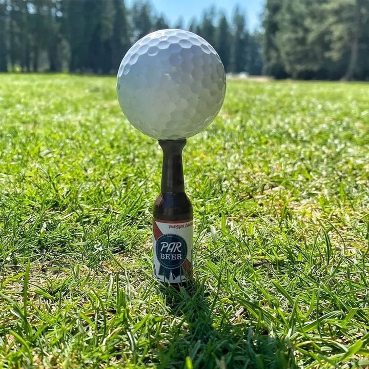 Novelty beer bottle golf tees, a fun and unbreakable golfing gadget for any golf enthusiast.