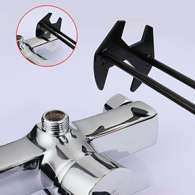 Versatile 4-jaw hex wrench, essential repair tool for various screw types, robust design