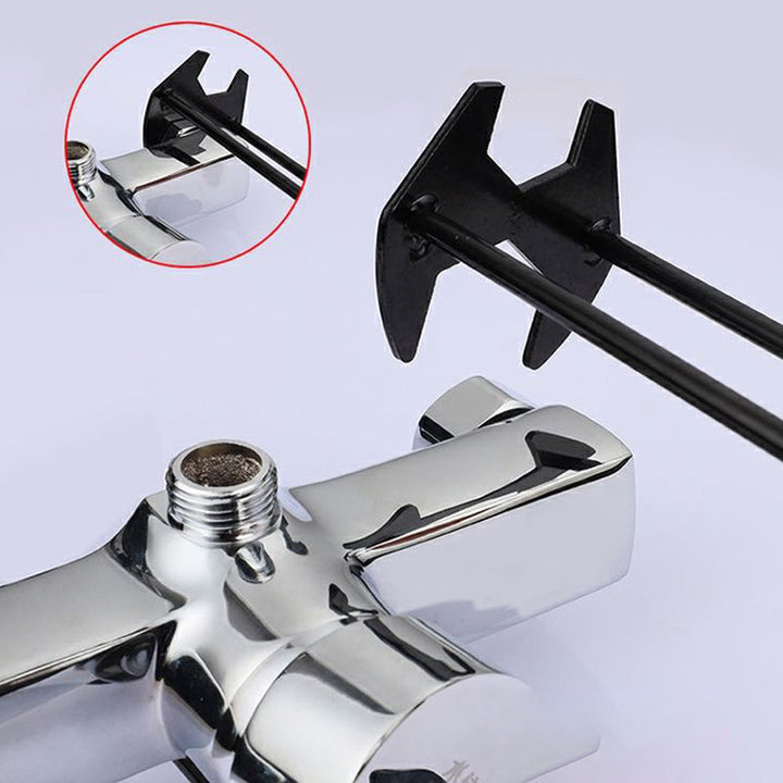 Versatile 4-jaw hex wrench, essential repair tool for various screw types, robust design