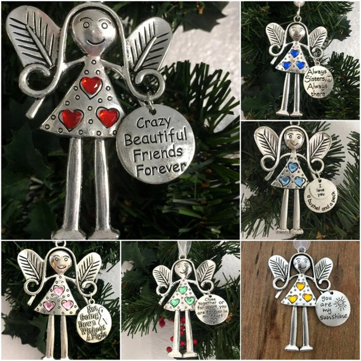 Friendship Angel Christmas ornament, iron art decor, perfect sentimental gift for best friend