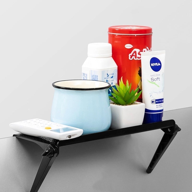 Multiple angles of the Universal Monitor Top Shelf Organizer, highlighting its versatility as a desk storage solution.