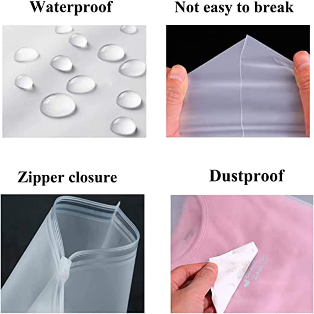 20-pack frosted multi-purpose storage bags for efficient home & travel packing.