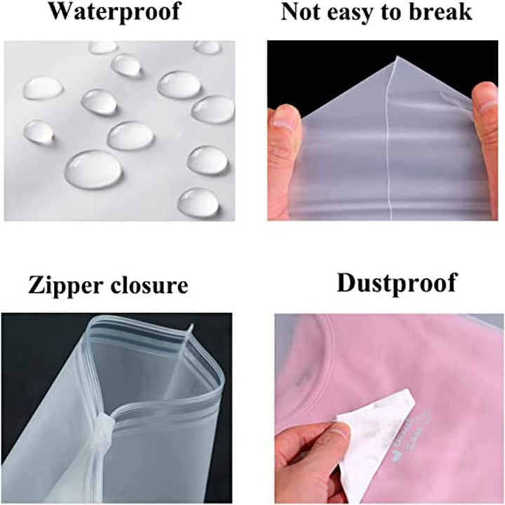 20-pack frosted multi-purpose storage bags for efficient home & travel packing.