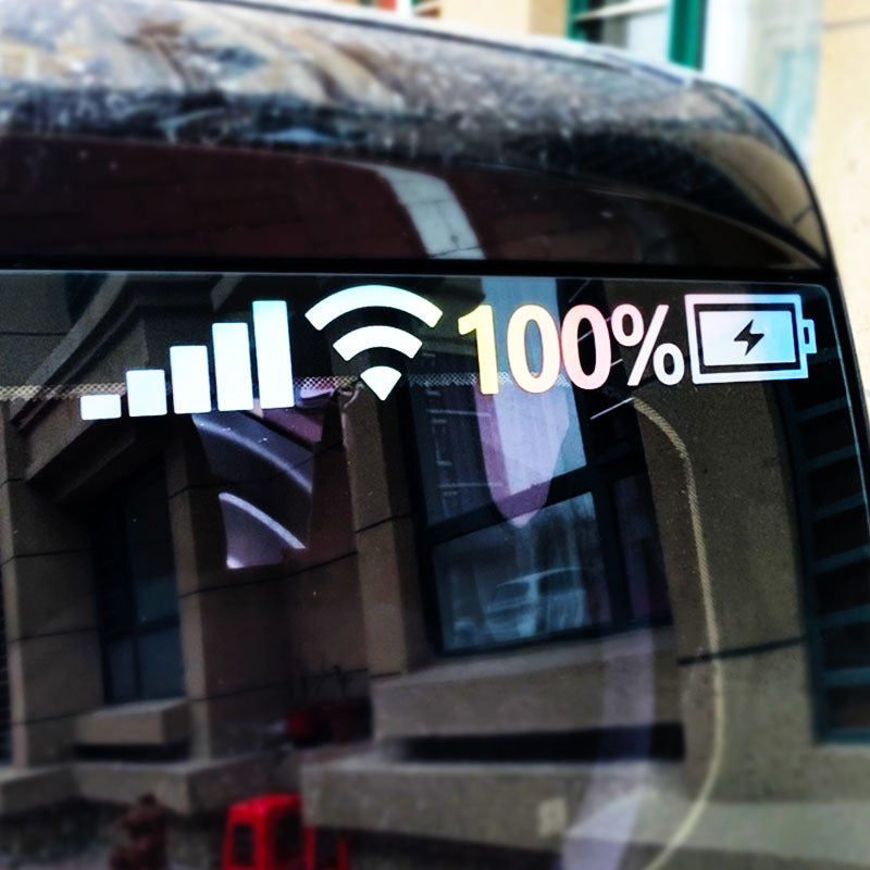 Vinyl car decal, funny battery signal, makes a great gift for drivers