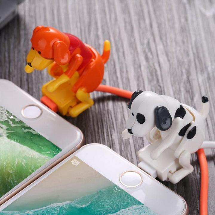 Novelty dog fast charger cable for smartphones, supports all phone types, quick charge & sync
