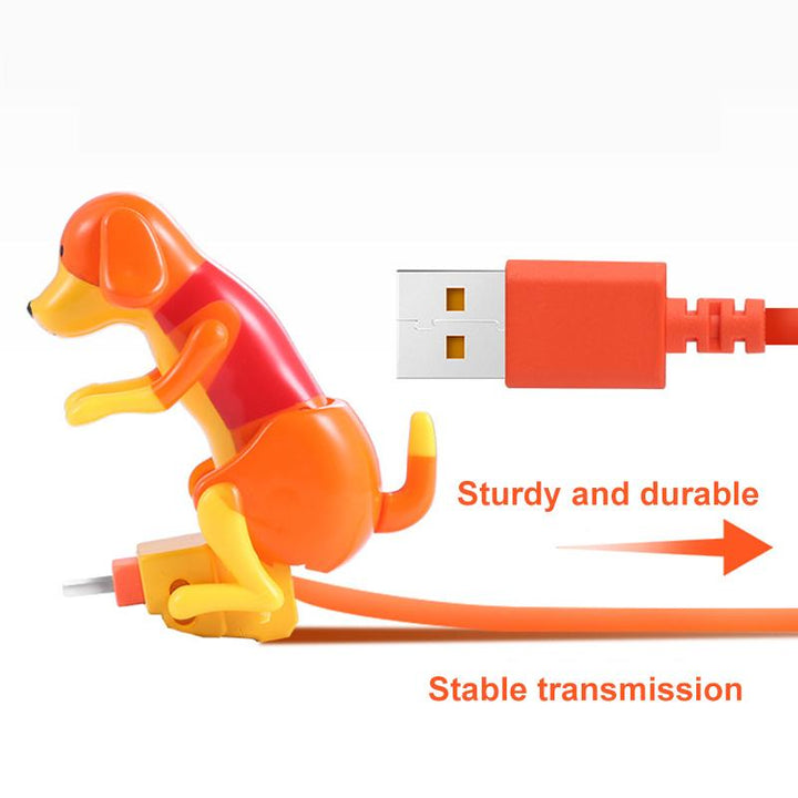 Humorous dog fast charger cable, a funny and functional phone accessory for all smartphone models