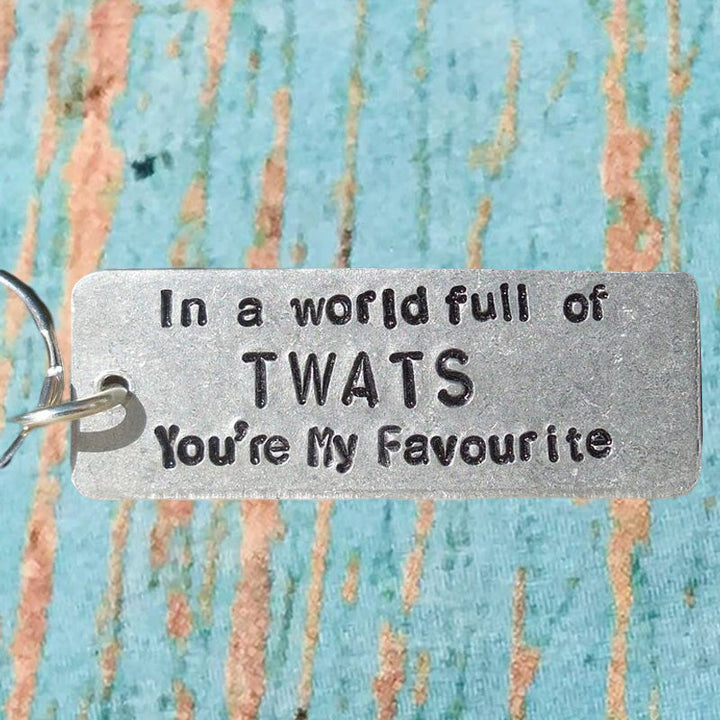 Funny novelty keychain, stainless steel, perfect humorous stocking stuffer gift