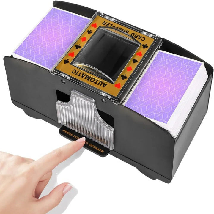 Unisex electric automatic shuffler, perfect for playing cards during any game night.