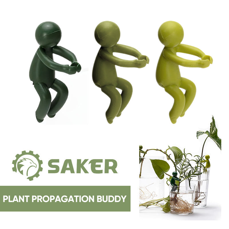 Detail view of the ergonomic design of the clear plastic Plant Propagation Buddy support clip