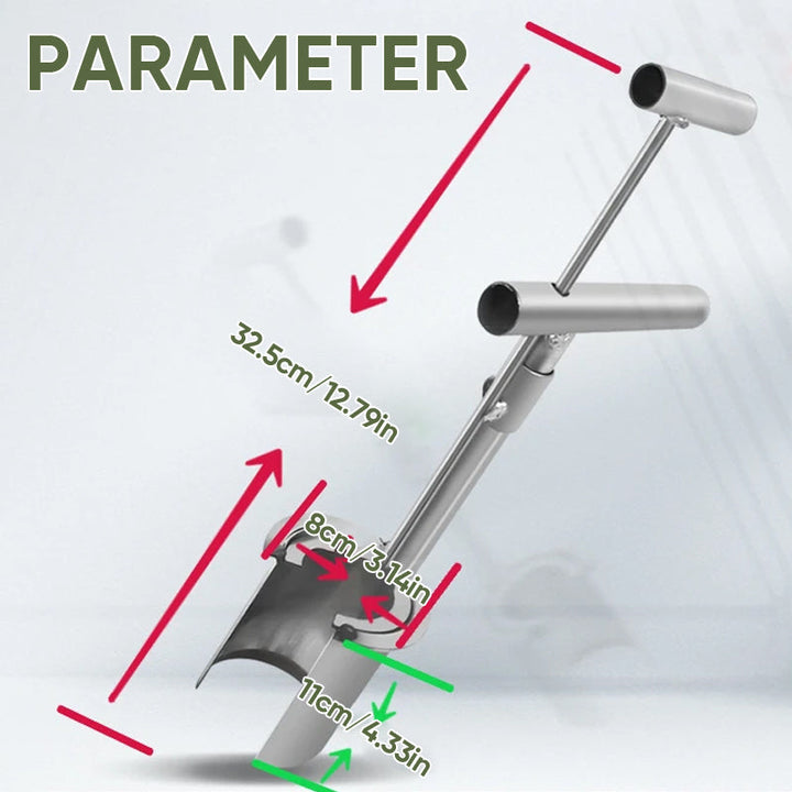 Garden planting tool with measurement markings for accurate depth