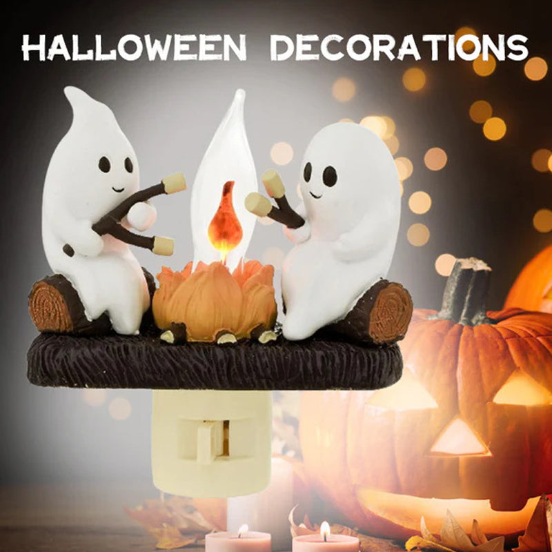 Flashing Ghost Bonfire Night Light, LED, adds fun spooky glow to any room