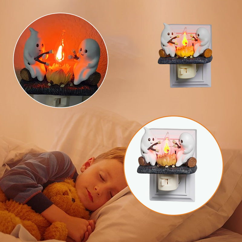 Kids room Ghost Bonfire Night Light, LED flashing, great for Halloween