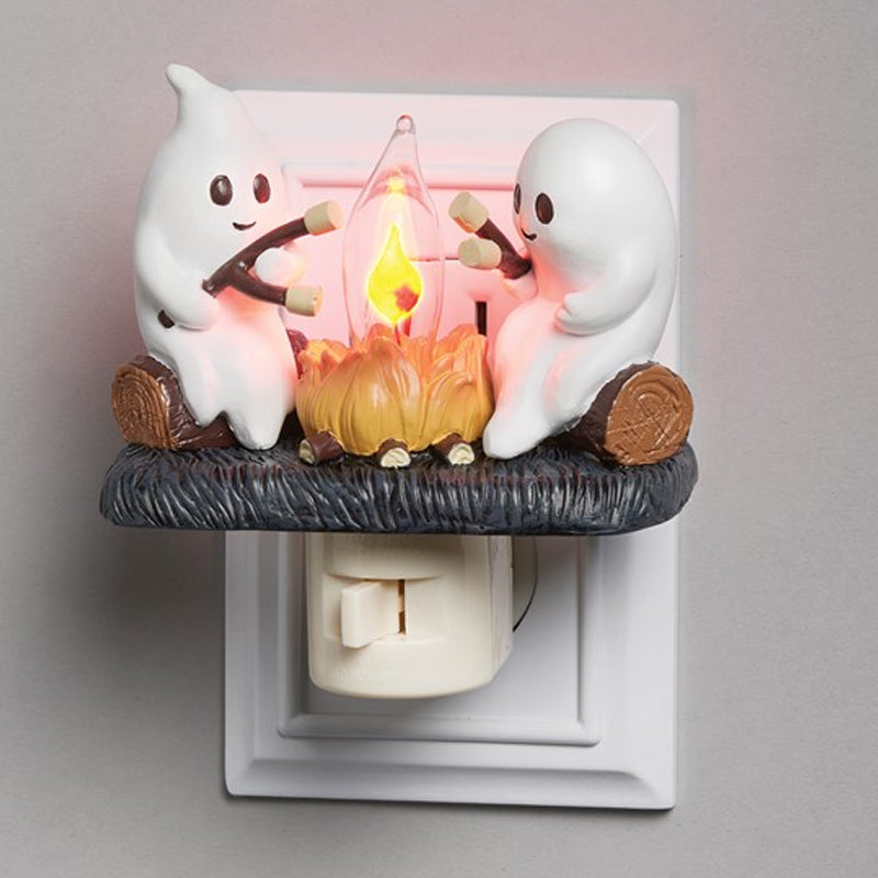 Halloween themed Ghost Bonfire Night Light, flashing LED, home decor