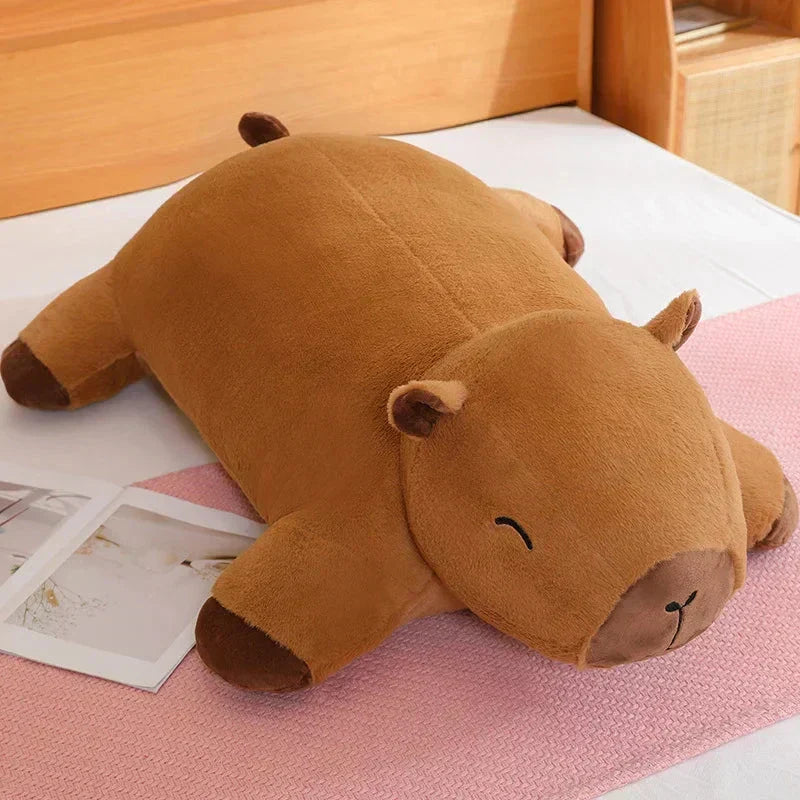 Cute giant capybara stuffed animal, ideal for comfort & cuddles. A perfect stress relief plushie.