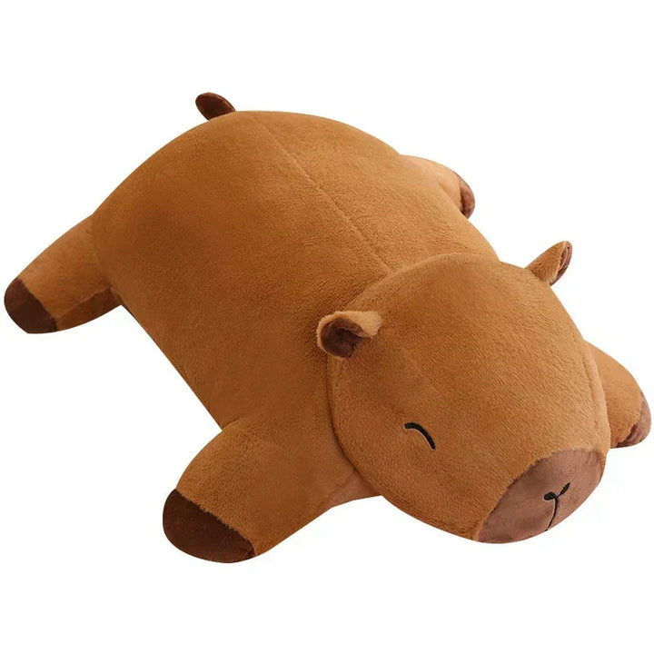 Unisex giant capybara plushie, a friendly animal toy designed for comfort, cuddles & a cute gift.