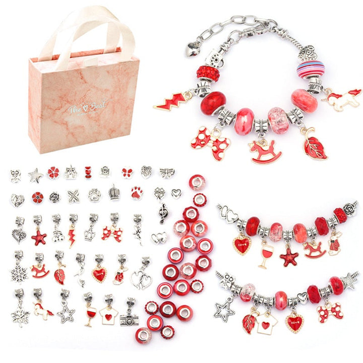 Girls' DIY Charm Bracelet Kit, a perfect gift idea for creative kids who love crafts and accessories.