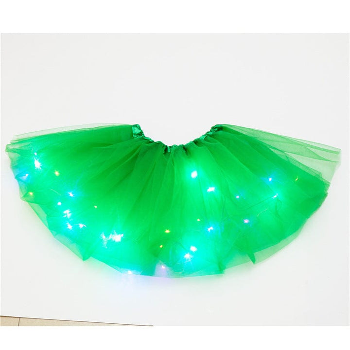 Detailed view of the battery pack for the luminous LED tutu skirt, discreet and functional
