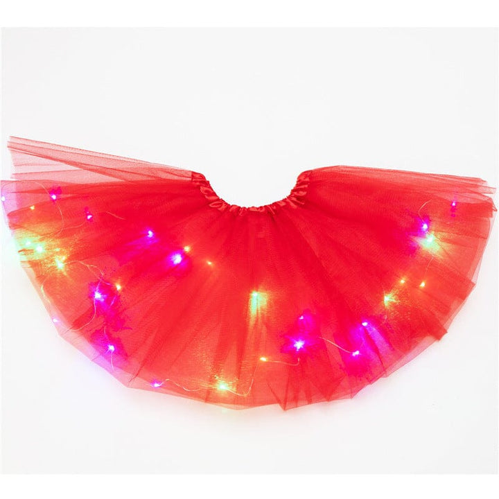 Girls' and Womens' glowing costume tutu skirt, LED-powered for maximum party effect, dazzling