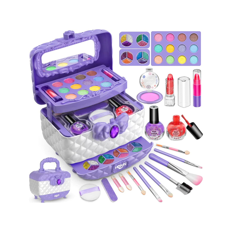Fun educational washable makeup set for girls, encouraging creative role-playing and beauty play