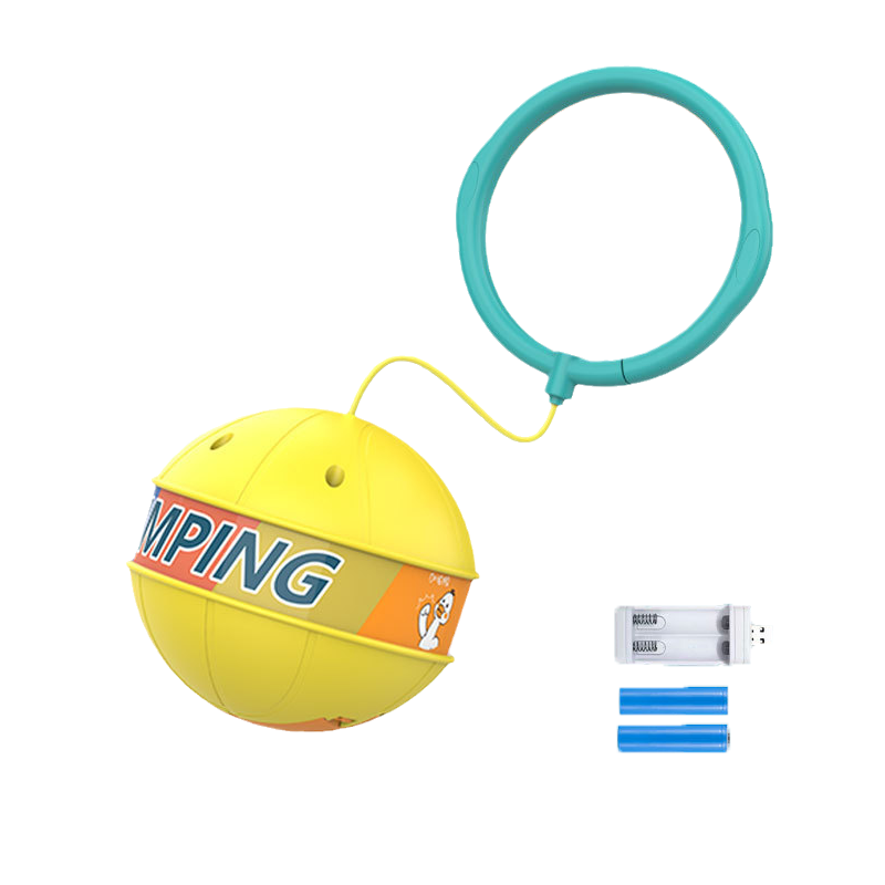 Kids activity with a light-up skip ball, combining physical exercise with an entertaining glowing design