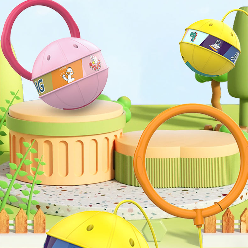 Kids active with a glowing skip ball, a fun bouncing toy that flashes for engaging play