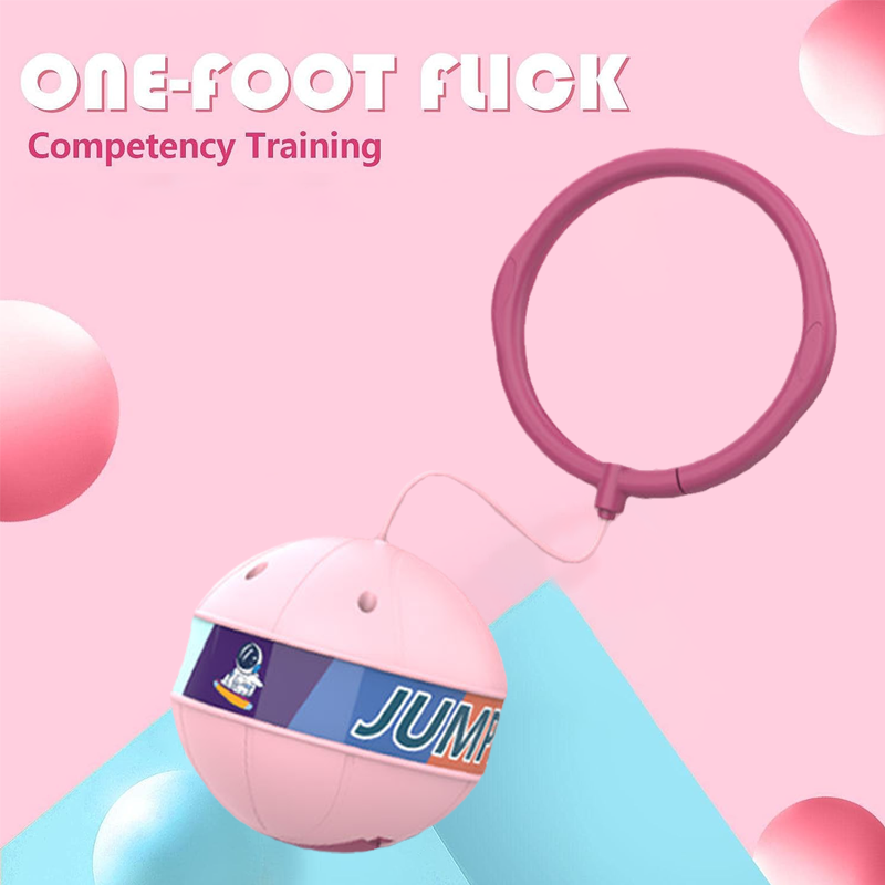 Adult enjoying a light-up skip ball, a fitness game that adds a playful twist to exercise