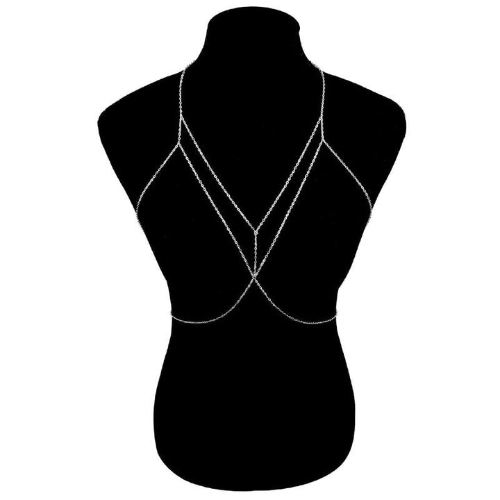 Women's accessory: intricate gold body chain necklace for trendy looks
