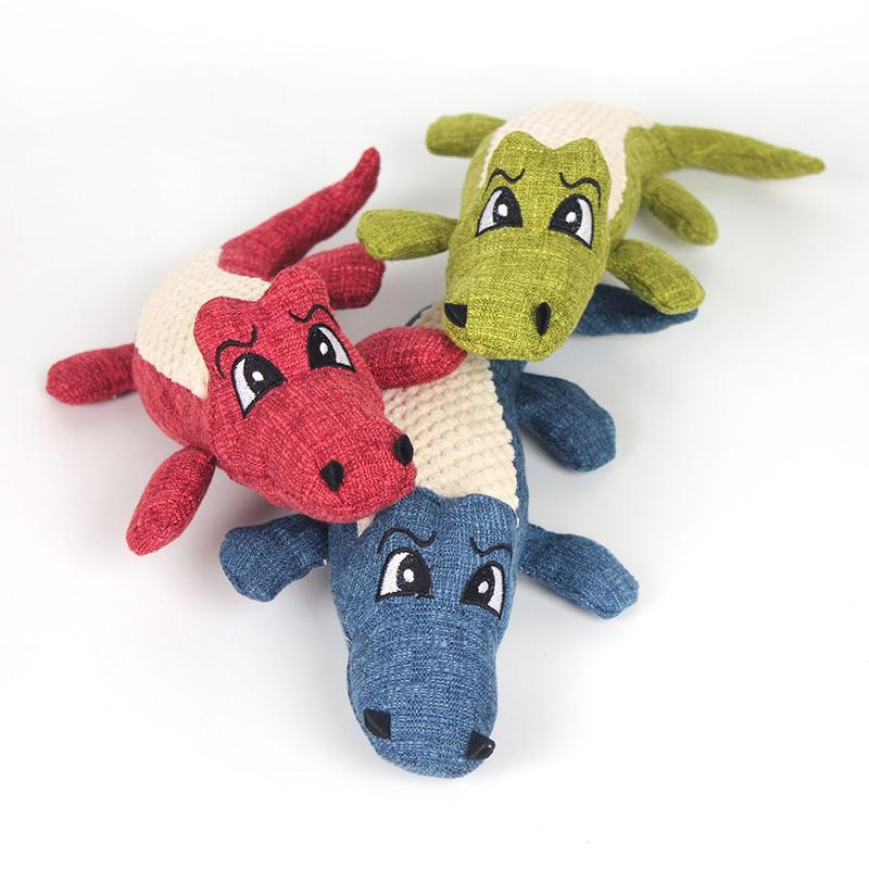 Pet Crocodile Squeaking Chew Toy displayed on a clean background, essential dog supplies & pet gift