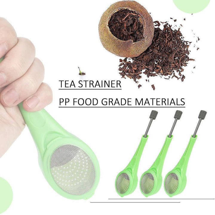 Ergonomic green tea infuser spoon for loose leaf tea; high-quality kitchen tea gadget.