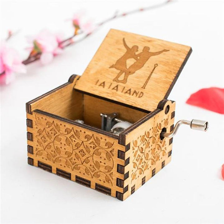 Vintage-style wooden music box, a unique collectible and decorative item for any home