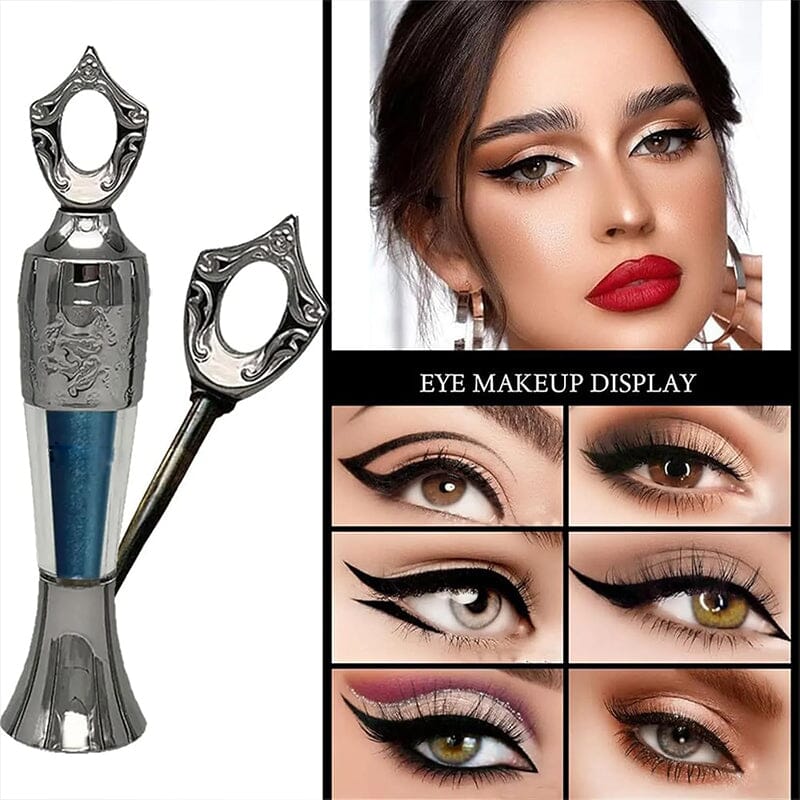 Close-up of women's natural powder eyeliner, perfect for defining eyes, handmade cosmetics.