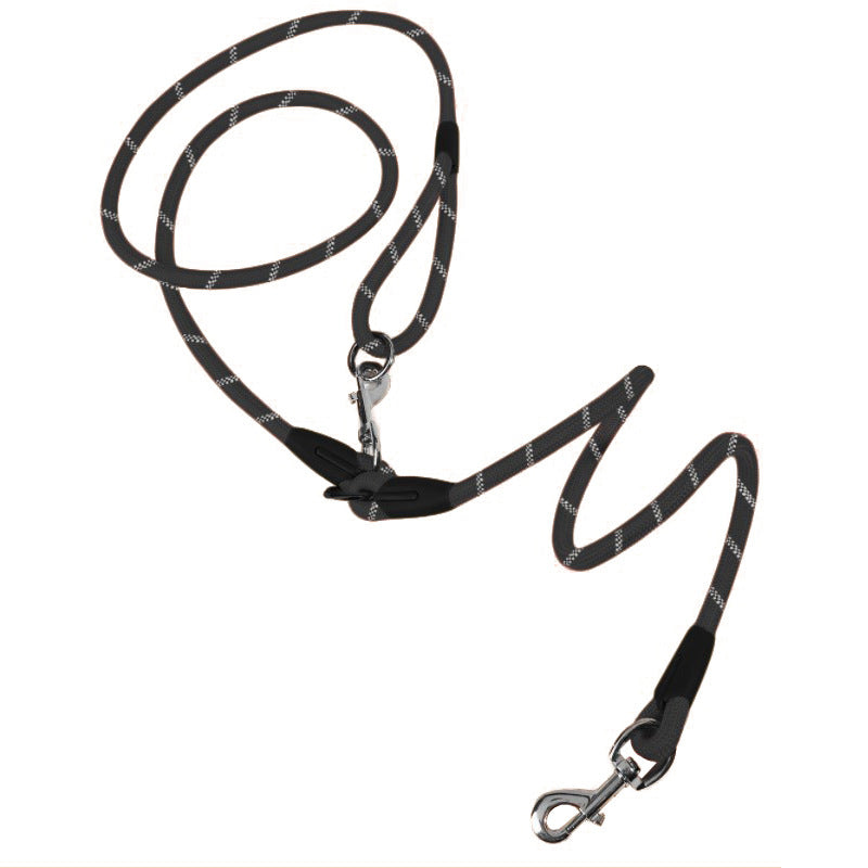 Packaging for the hands-free dog leash, emphasizing its benefits for training & daily pet care, nylon leash.
