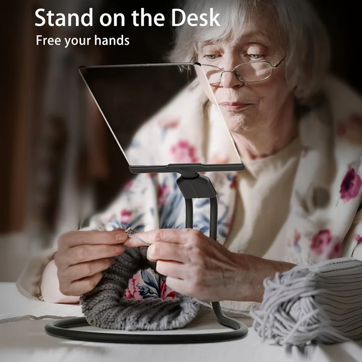 Flexible neck magnifying glass for hands-free crafting, detailed work, and hobbies. Essential reading & vision aid tool.