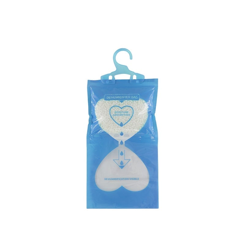 Dehumidifier bag for wardrobe, protecting garments from dampness and maintaining freshness.