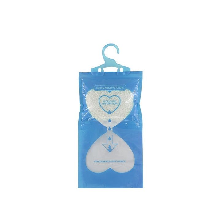 Dehumidifier bag for wardrobe, protecting garments from dampness and maintaining freshness.