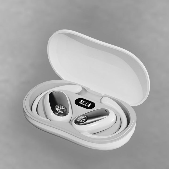 Secure-fit wireless sport headphones, waterproof with ear hooks for intense workouts