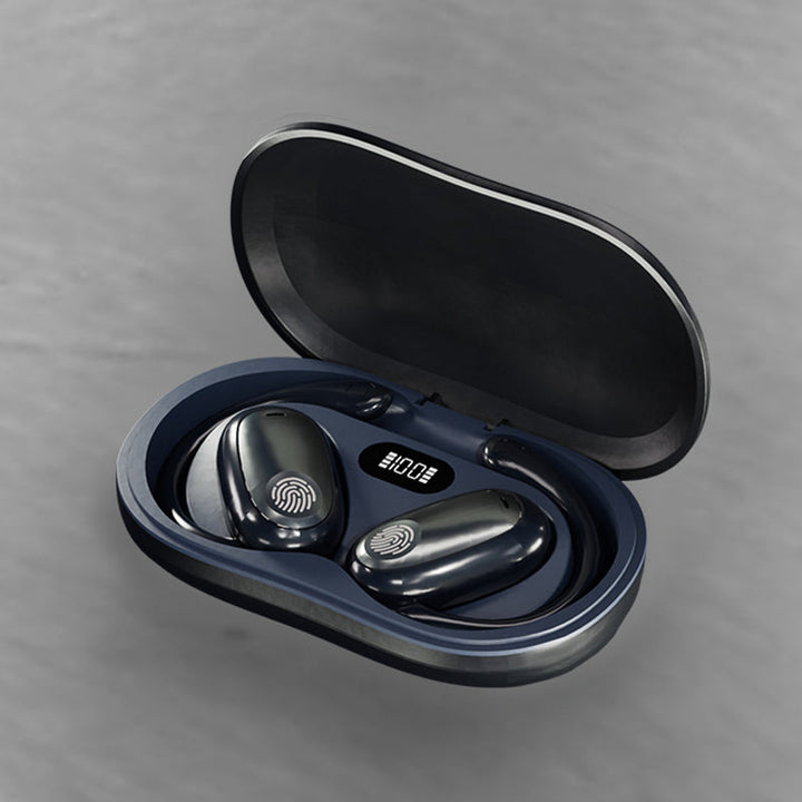Ergonomic hanging ear Bluetooth earphones, delivering robust audio for active users