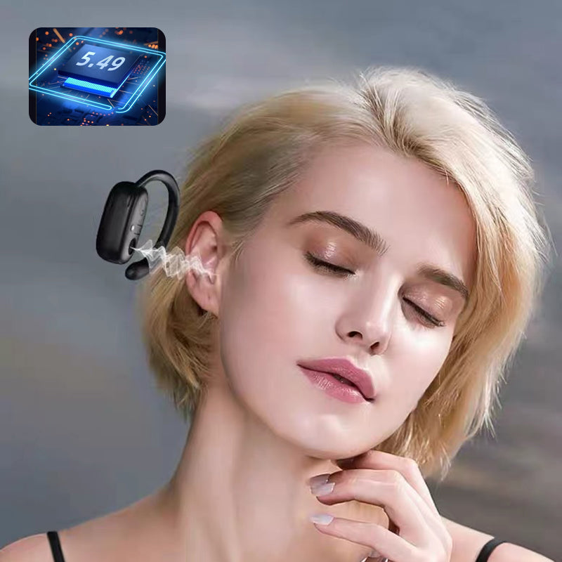Sport Bluetooth earphones featuring a comfortable, stable hanging ear fit for workouts