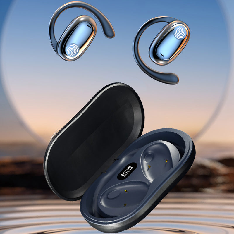 Durable waterproof Bluetooth earphones, comfortable hanging ear design for all sports