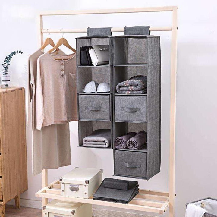 Hanging Multilayer Closet Organizer Storage Bag for wardrobe organization, space-saving storage