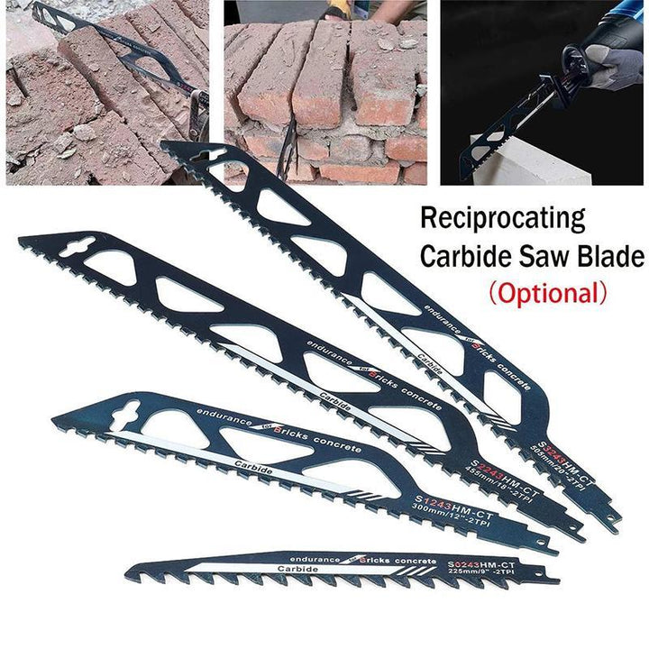 Tungsten carbon reciprocating saw blade, ideal for heavy-duty wood and brick cutting tasks