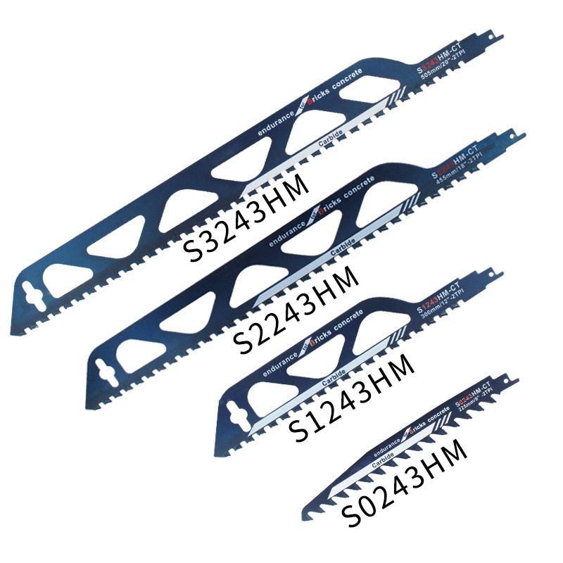 Heavy-duty hard alloy reciprocating saw blade, perfect for tough wood and concrete cutting