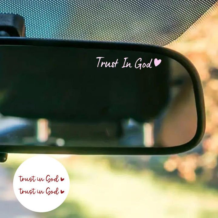 Heart & Letter Car Mirror Decal, personalized auto accessory vinyl sticker